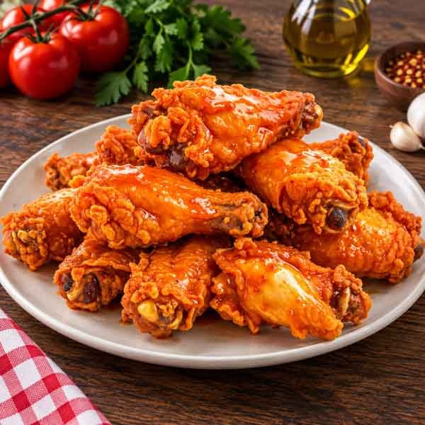 Oven roasted chicken wings at Pizza De Leon